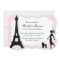 Eiffel Tower & Pink Poodle Bridal Shower Invitatio
