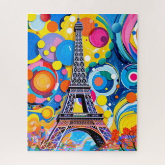 Eiffel Tower Pop Art Jigsaw Puzzle