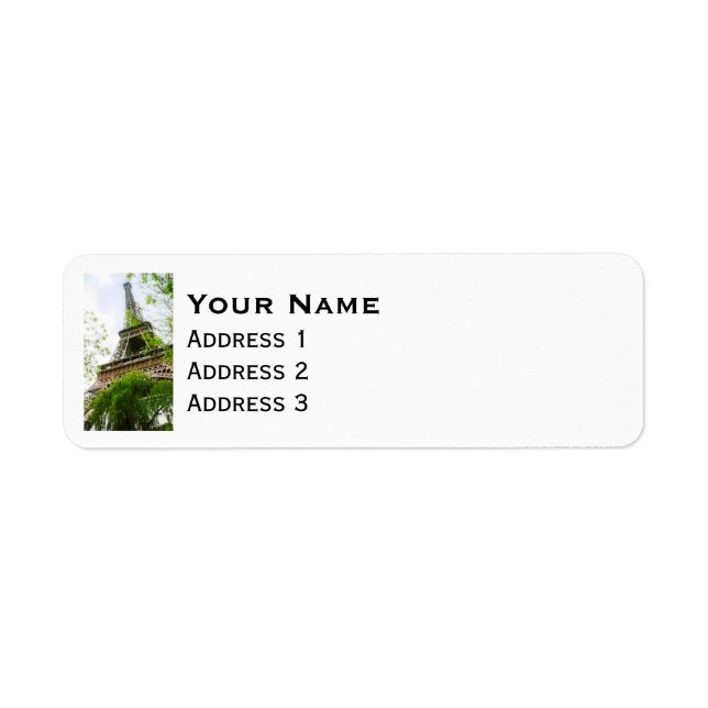 Eiffel Tower Return Address Label (Front)