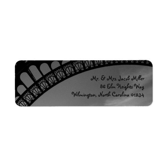 Eiffel Tower Return Address Labels (Front)