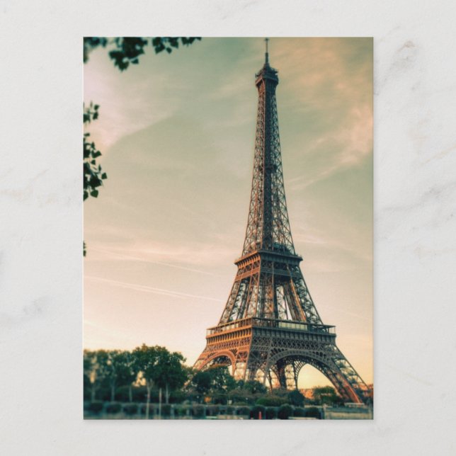 Eiffel Tower Romantic Paris City of Love Travel Postcard (Front)