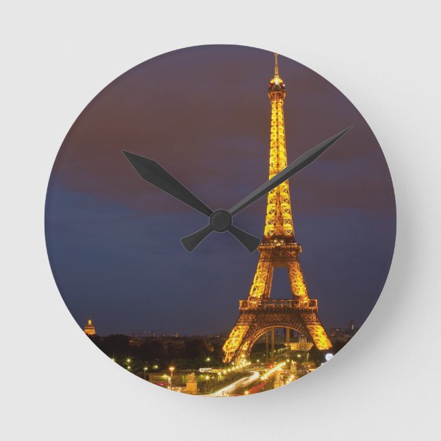 Eiffel Tower Round Clock (Front)