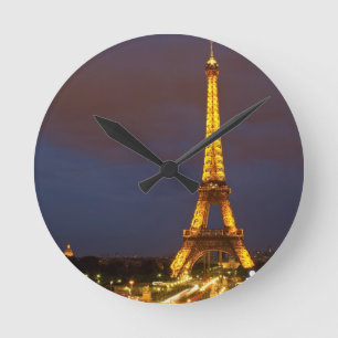 Eiffel Tower Round Clock