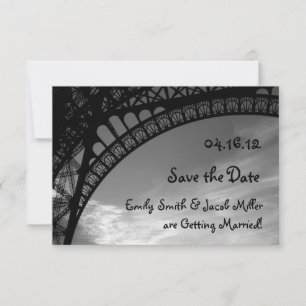 Eiffel Tower Save the Date Invitation