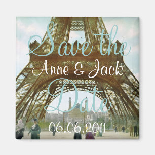 Eiffel Tower Save the Date Magnet
