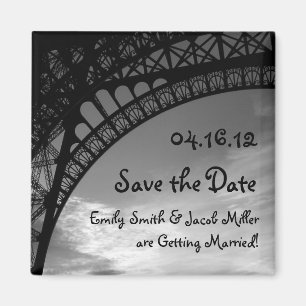 Eiffel Tower Save the Date Magnets
