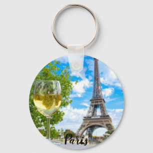Eiffel tower shot glass key ring