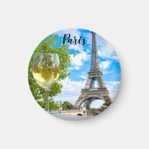 Eiffel tower shot glass magnet