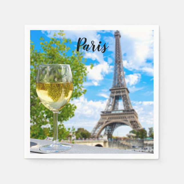 Eiffel tower shot glass napkin (Front)