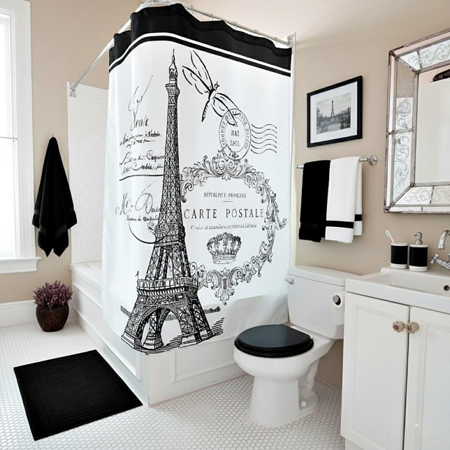 Eiffel tower shower curtain (Creator Uploaded)