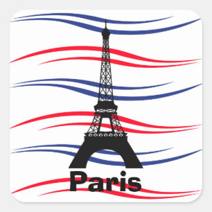 Eiffel Tower Square Sticker