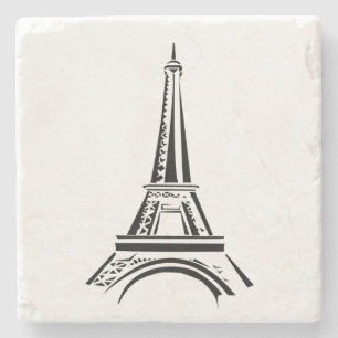 Eiffel tower stone coaster