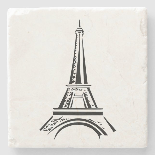Eiffel tower stone coaster (Front)