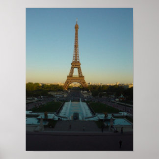 Eiffel Tower Sunset Poster