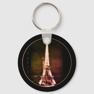 Eiffel Tower & Surreal Paris Art /love France VIN Key Ring