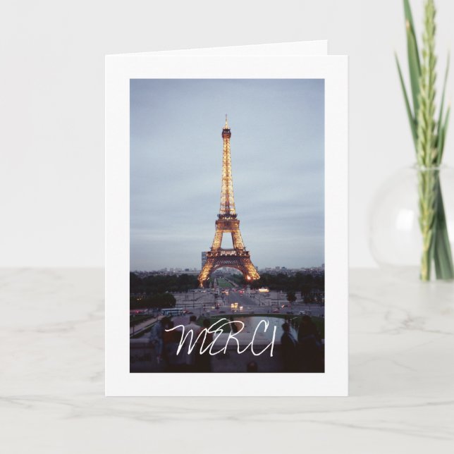 Eiffel Tower Thank You Card (Front)
