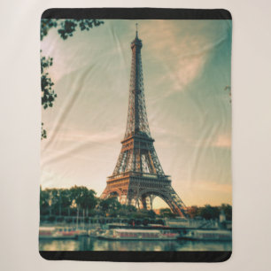 Eiffel tower throw pillow