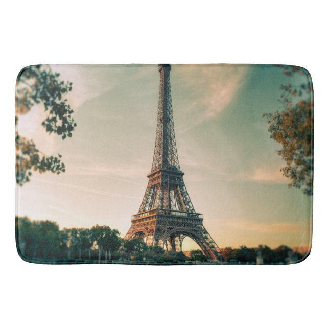 Eiffel tower throw pillow bath mat (Front)