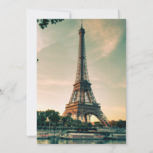 Eiffel tower throw pillow card