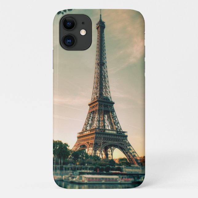Eiffel tower throw pillow Case-Mate iPhone case (Back)