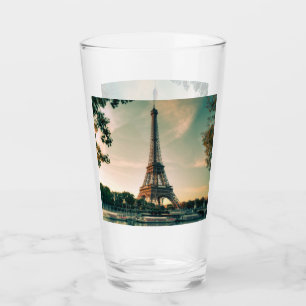 Eiffel tower throw pillow glass
