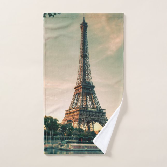 Eiffel tower throw pillow hand towel (Hand Towel)
