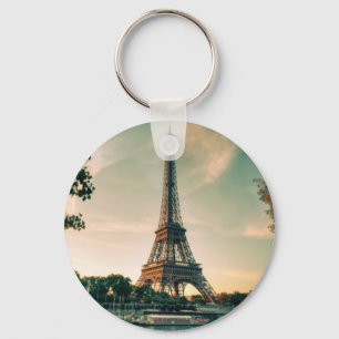 Eiffel tower throw pillow key ring