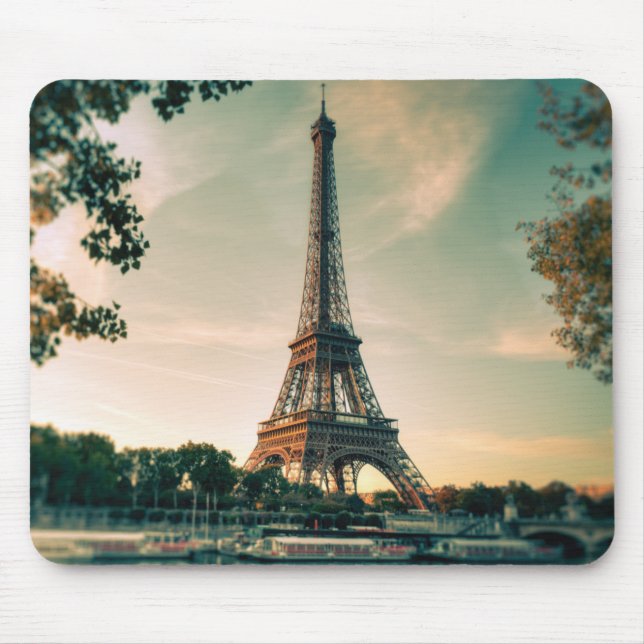 Eiffel tower throw pillow mouse pad (Front)