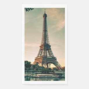 Eiffel tower throw pillow napkin