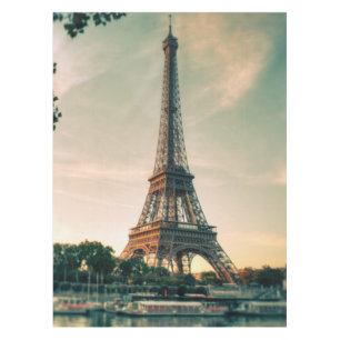 Eiffel tower throw pillow tablecloth