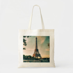 Eiffel tower throw pillow tote bag