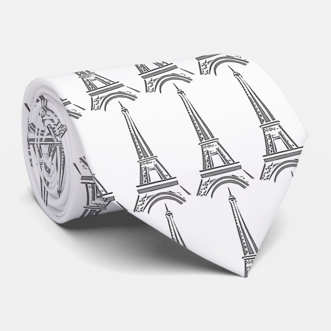 Eiffel Tower Tie (Rolled)