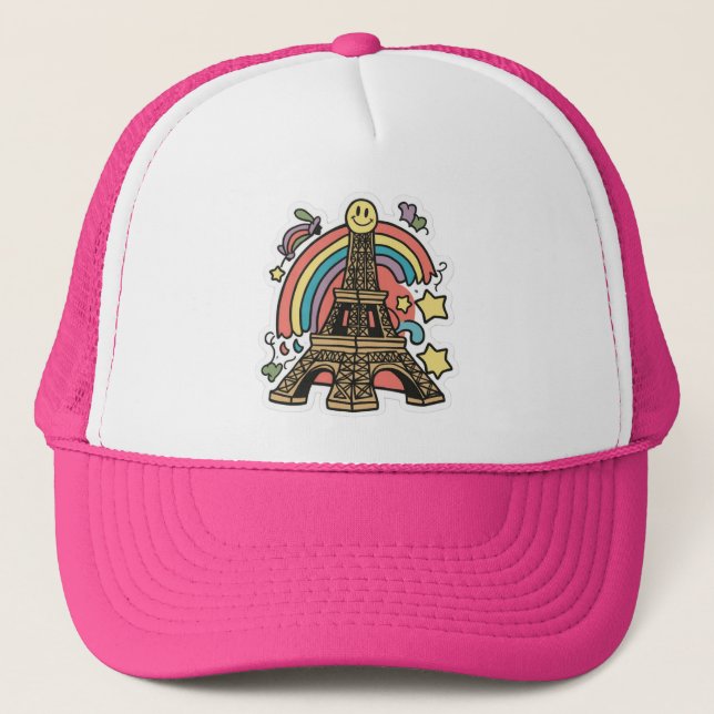 Eiffel Tower Trucker Hat (Front)