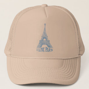 Eiffel tower trucker hat