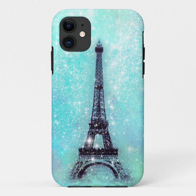 Eiffel Tower Turquoise Case-Mate iPhone Case (Back)