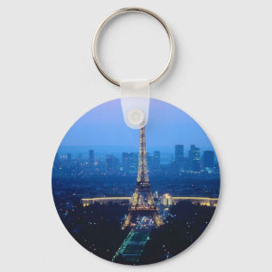 Eiffel Tower Twilight Key Ring