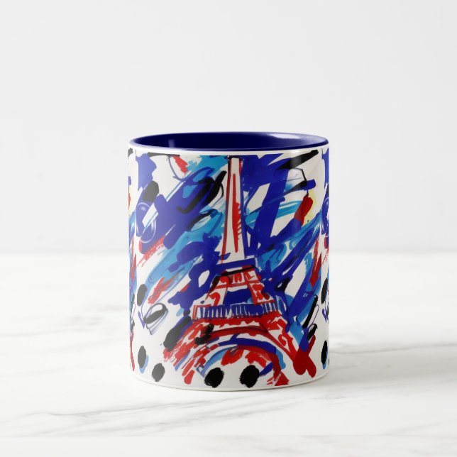 Eiffel Tower Two-Tone Coffee Mug (Center)
