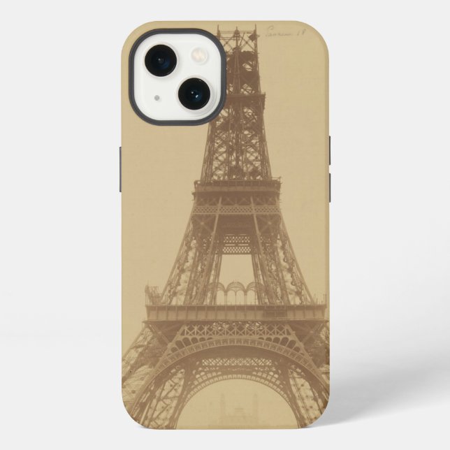 Eiffel Tower Under Construction 1888 iPhone Case (Back)