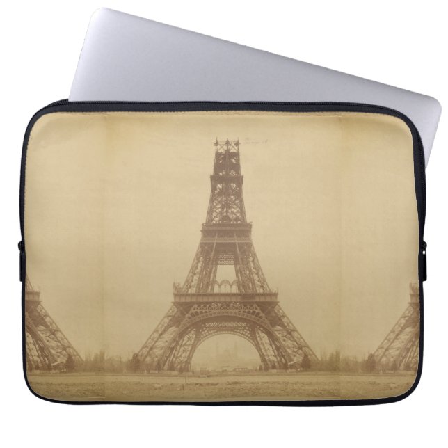 Eiffel Tower Under Construction 1888 Laptop Sleeve (Front)