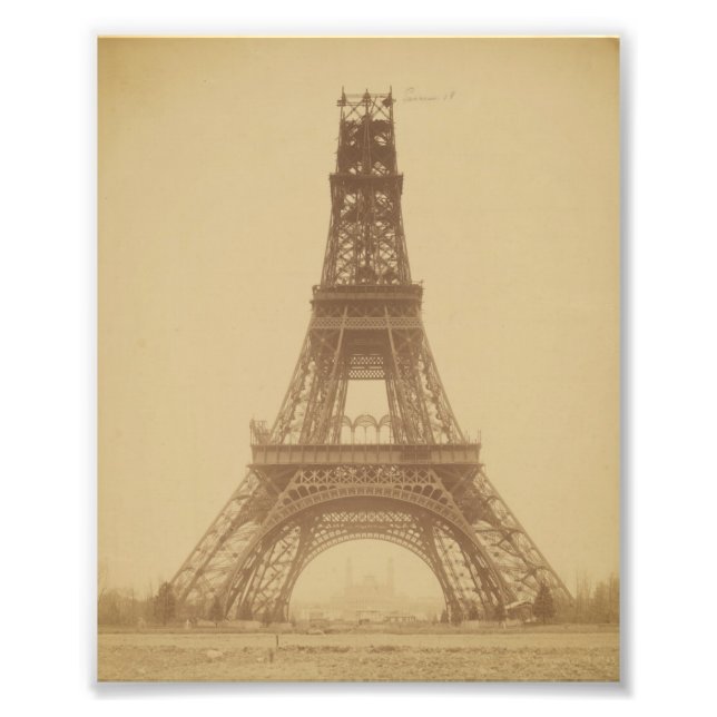 Eiffel Tower Under Construction 1888 Photo Print (Front)