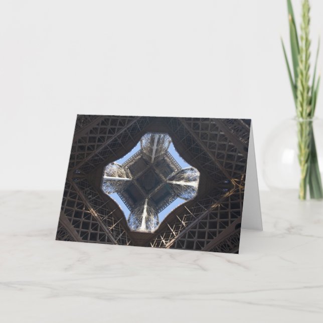 Eiffel Tower Under greeting card (Front)