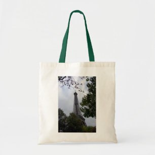 Eiffel Tower view between foliage Tote Bag