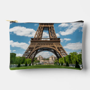 Eiffel Tower View from Champ de Mars Public Park Accessory Pouch
