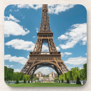 Eiffel Tower View from Champ de Mars Public Park Coaster