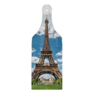 Eiffel Tower View from Champ de Mars Public Park Cutting Board