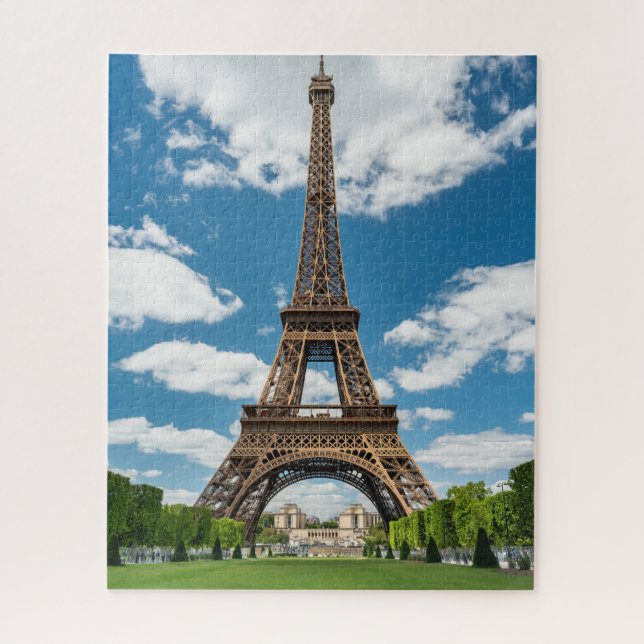 Eiffel Tower View from Champ de Mars Public Park Jigsaw Puzzle (Vertical)