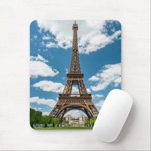 Eiffel Tower View from Champ de Mars Public Park Mouse Pad