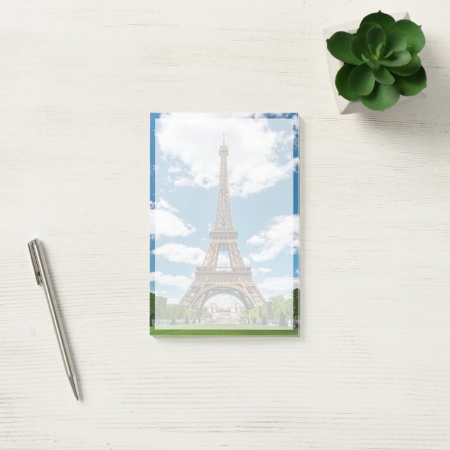 Eiffel Tower View from Champ de Mars Public Park Post-it Notes (Office)