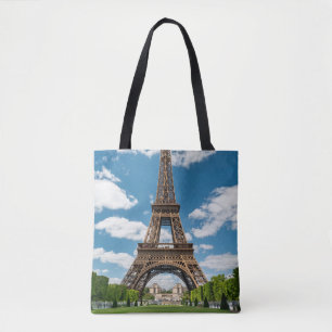 Eiffel Tower View from Champ de Mars Public Park Tote Bag