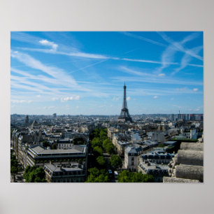 Eiffel Tower view from the Arc du Triomph - Poster